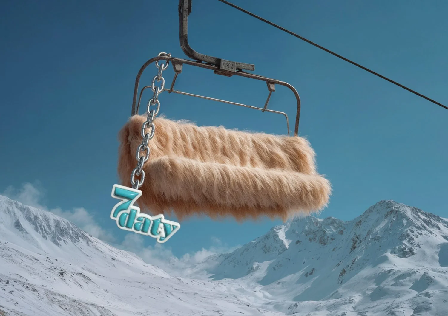 7Daty — visuel télésiège en peluche