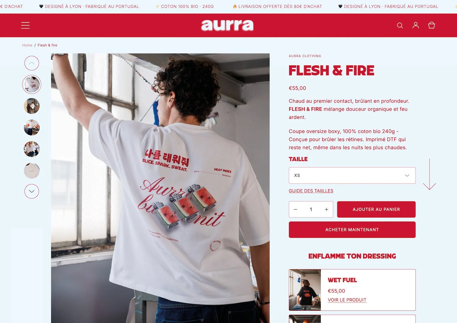 Aurra Clothing — fiche produit