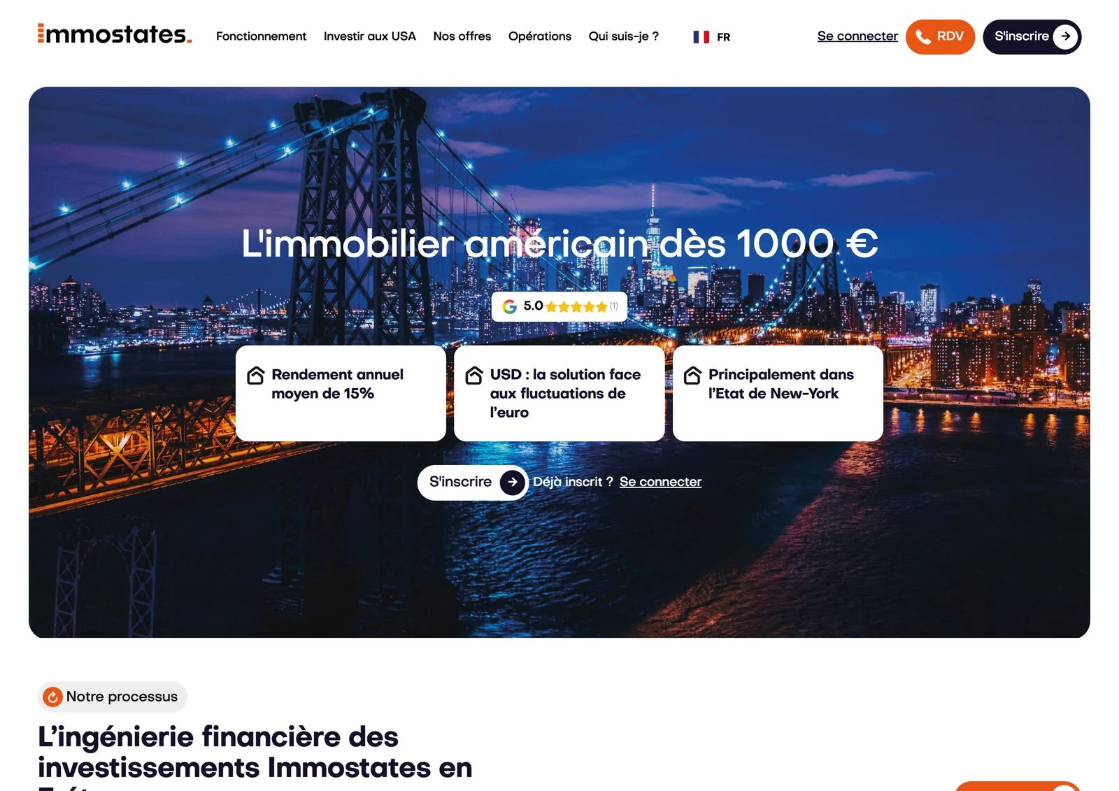 Immostates — page d'accueil du site