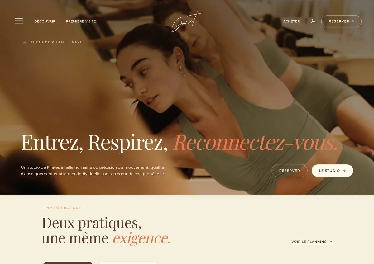 Janet Studio — page d'accueil du site