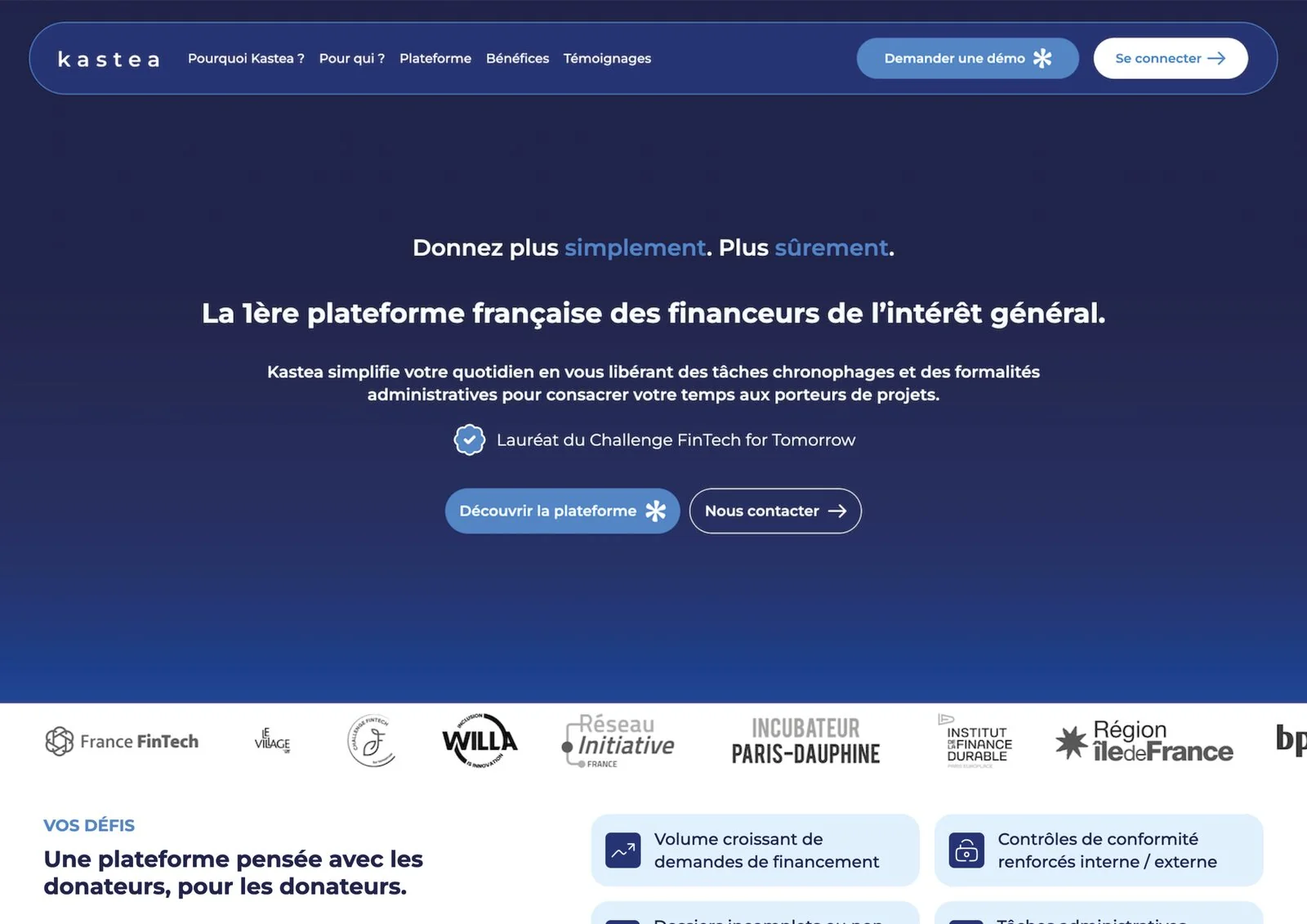 Kastea — page d'accueil du site