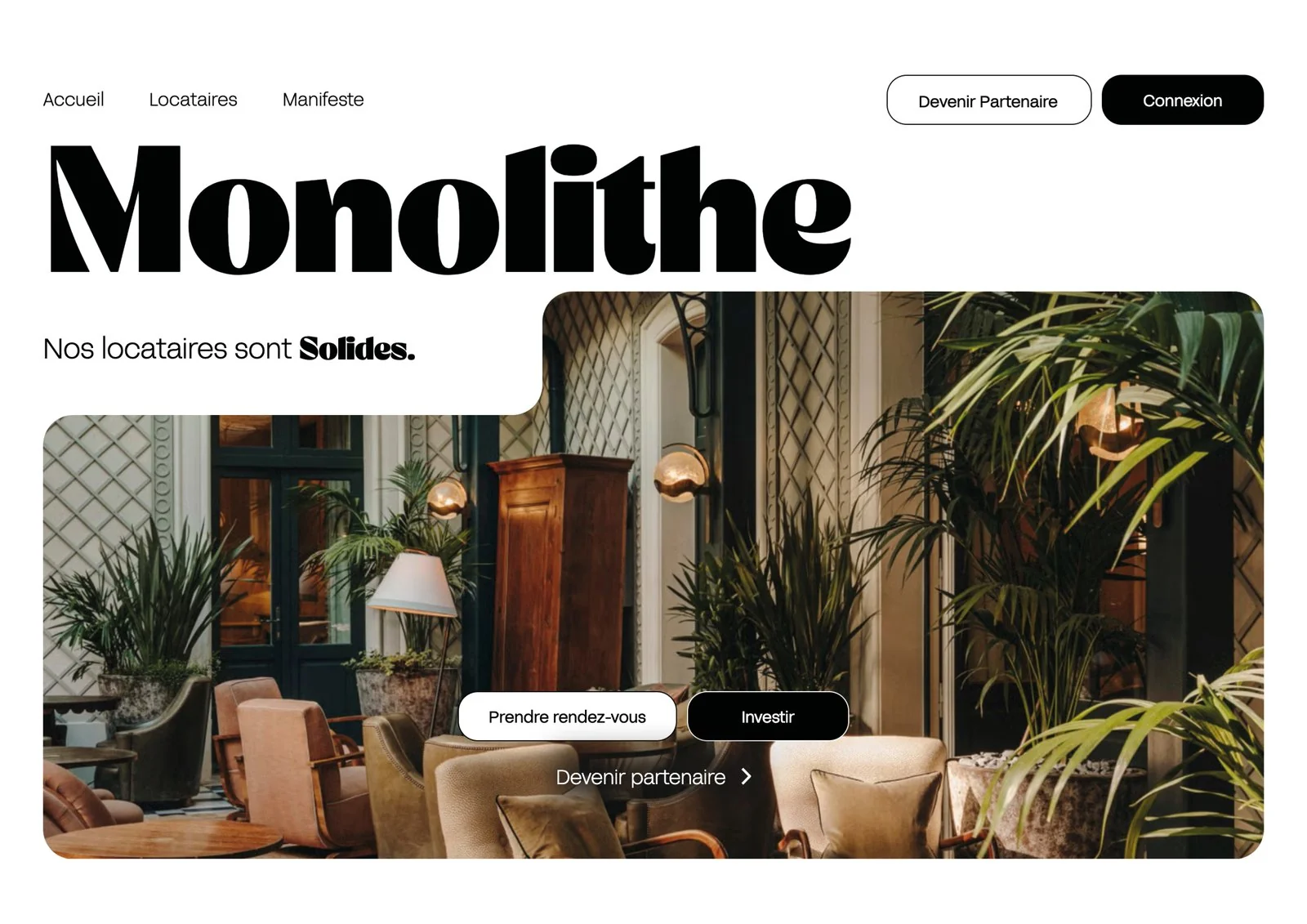 Monolithe — page d'accueil du site