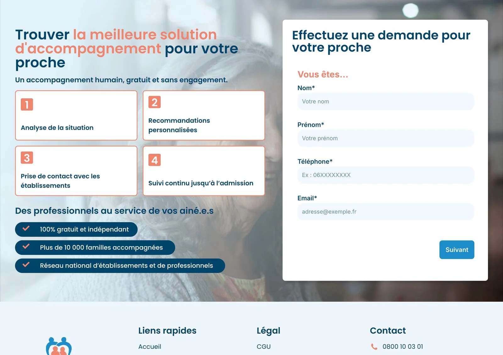 Partenaire Senior — formulaire de demande dynamique