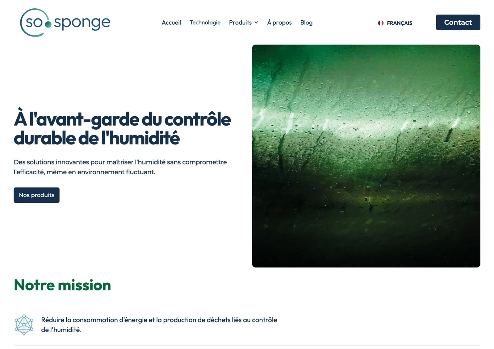 So Sponge — page d'accueil du site